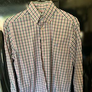 Southern Marsh LS small plaid dress shirt